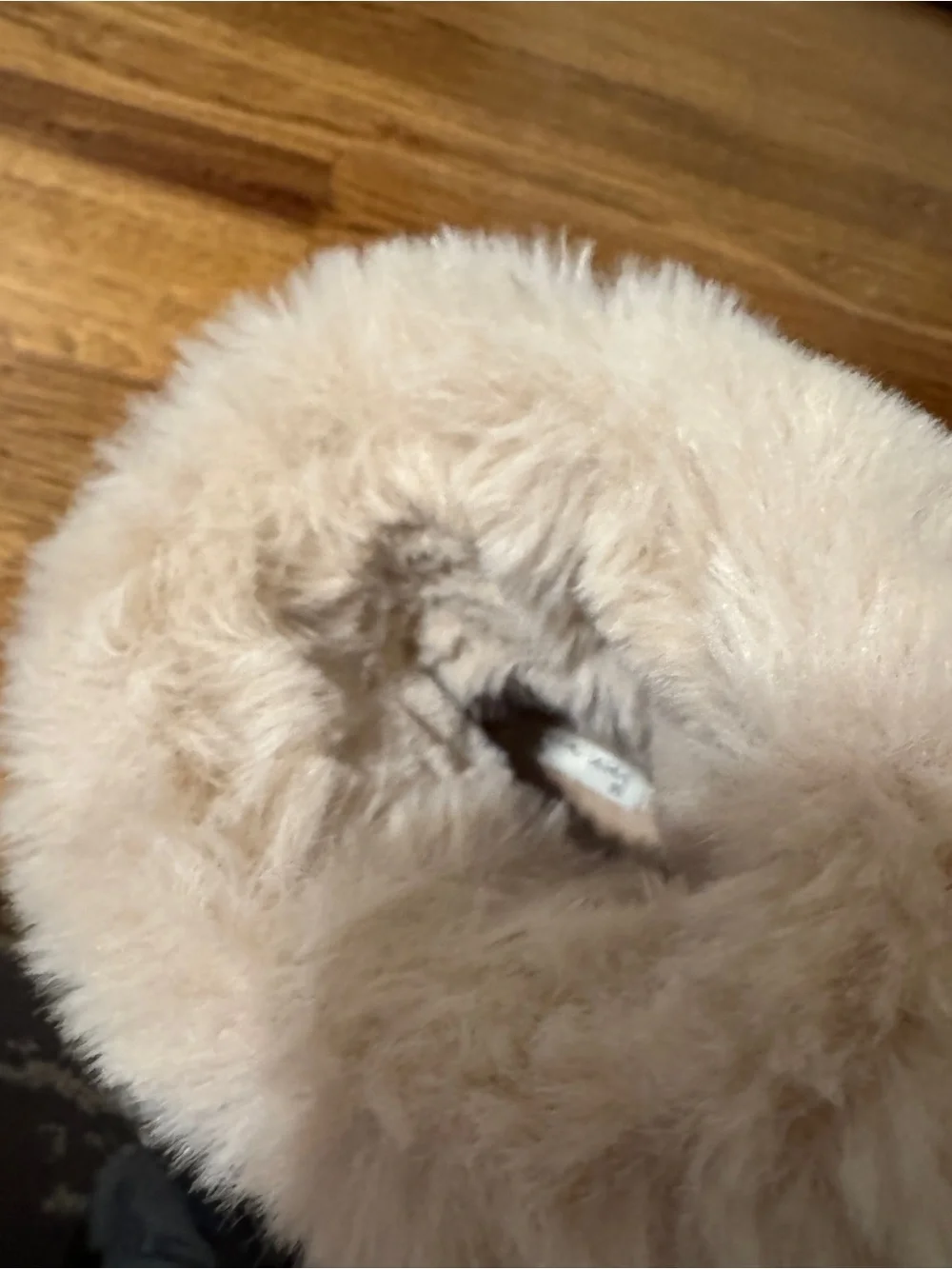 Zara Kids Faux Fur Cuff Boots - Tan and Cream